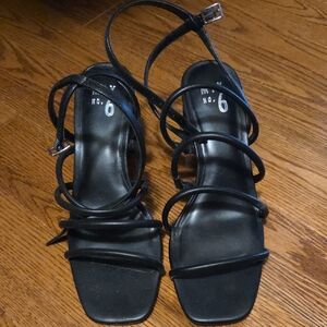 Elegant Black Strappy Sandals